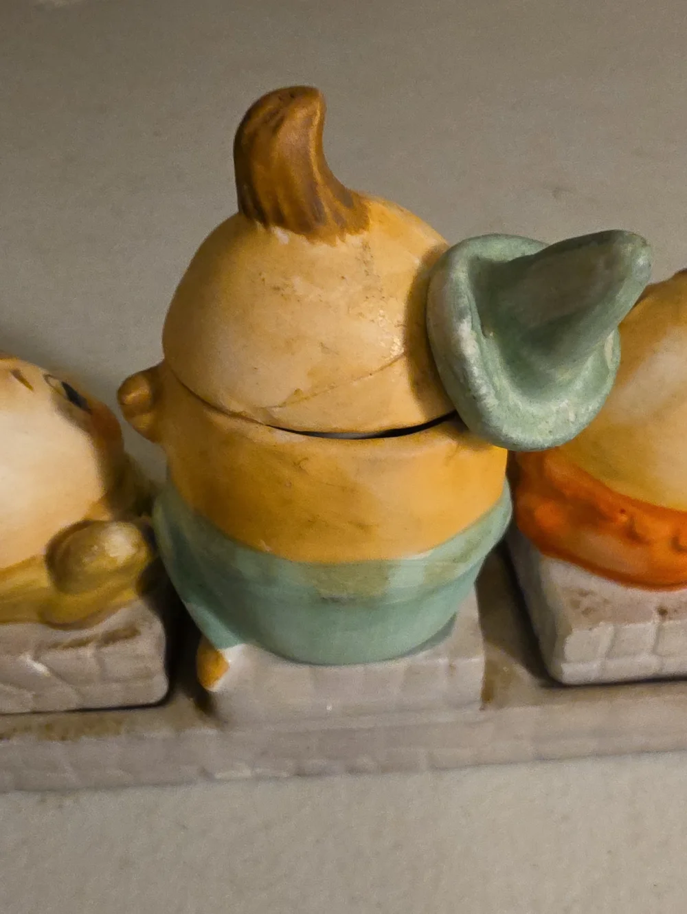 S. S. Kresge Co. Vintage Three-Figure Ceramic Holiday Decor